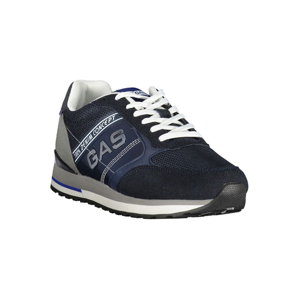 Gas Blue Polyurethane Mens Sneaker