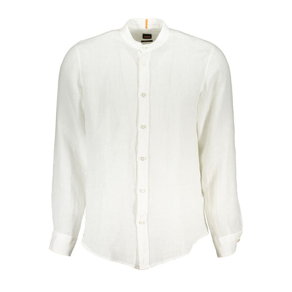 Hugo Boss White Linen Men's Shirt