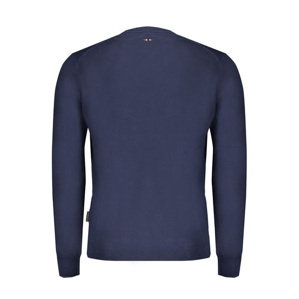 Napapijri Blue Cotton Men Sweater