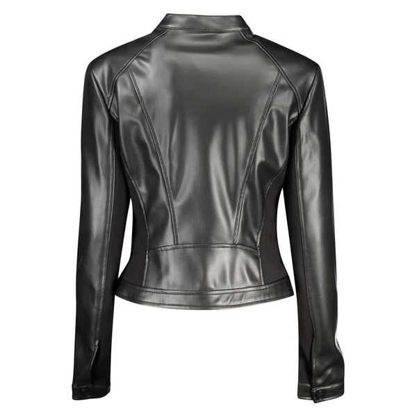 Guess Jeans Black Polyurethane Women's Jacket