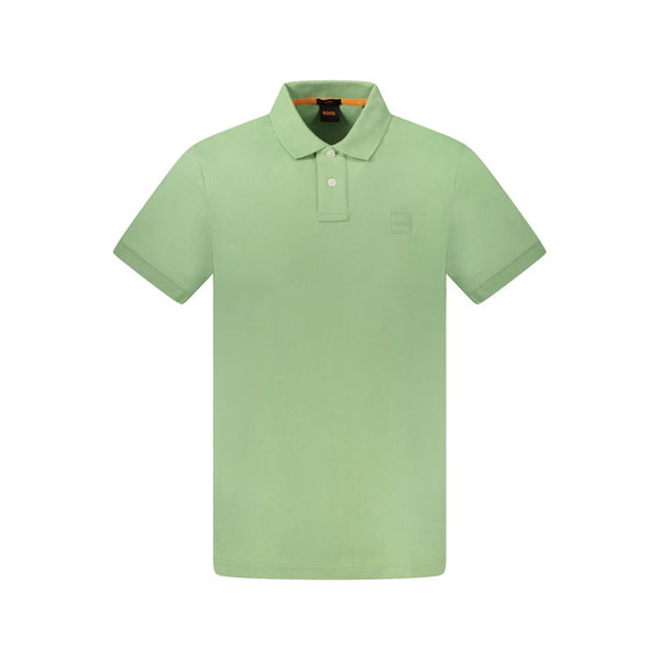 Hugo Boss Green Cotton Men's Polo