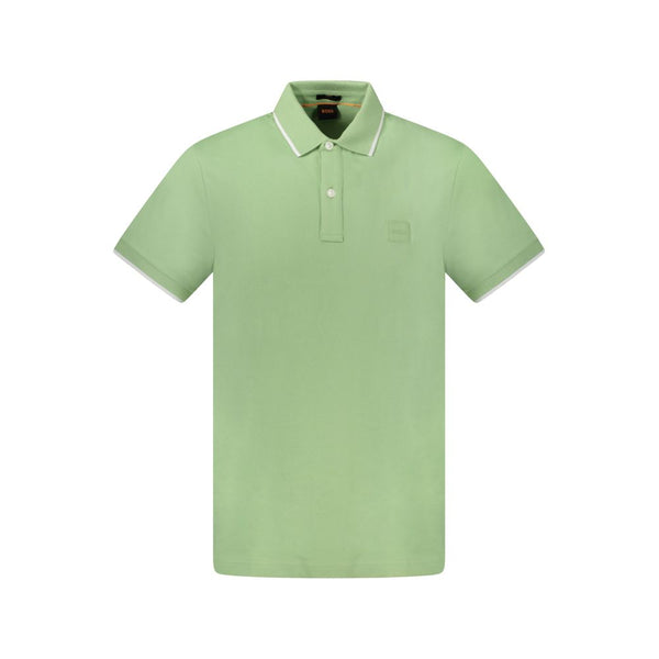 Hugo Boss Green Cotton Men's Polo
