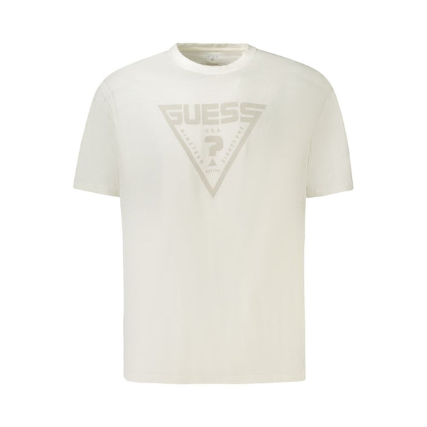 Guess Jeans White Cotton Men T-Shirt