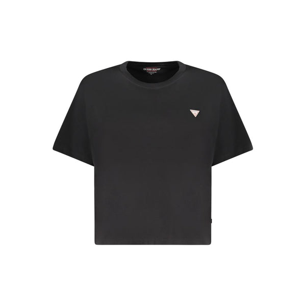 Guess Jeans Black Cotton Women T-Shirt