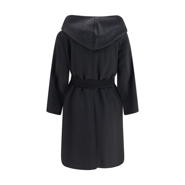 Max Mara Black Wool Oves Aries Coat