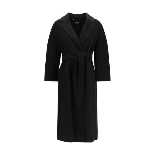 'S Max Mara Black Wool Oves Aries Coat