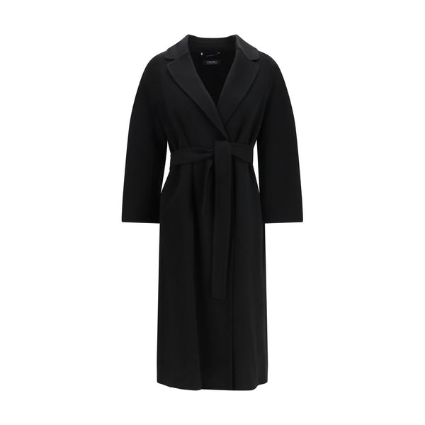 'S Max Mara Black Wool Oves Aries Coat
