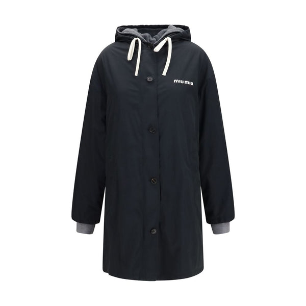 Miu Miu Black Cotton Coat