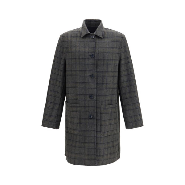 Etro Blue Wool Oves Aries Coat