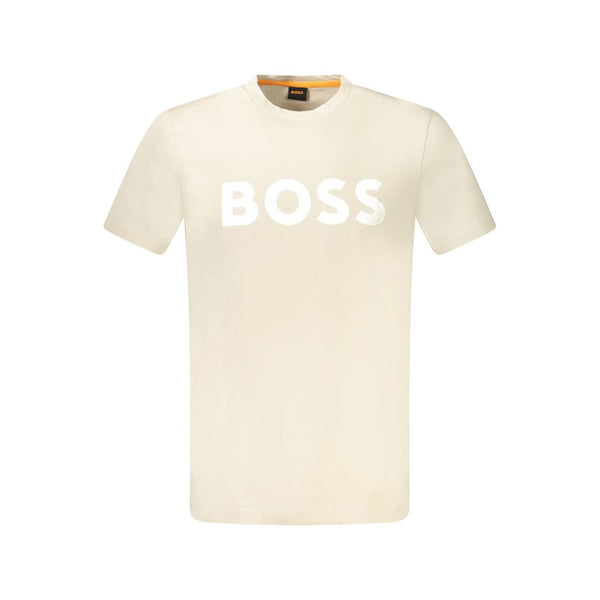 Hugo Boss Beige Cotton Men's T-Shirt