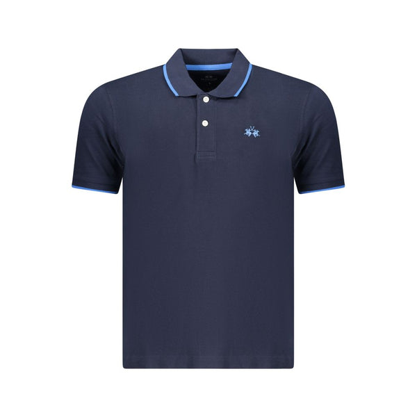 La Martina Blue Cotton Men's Polo Shirt