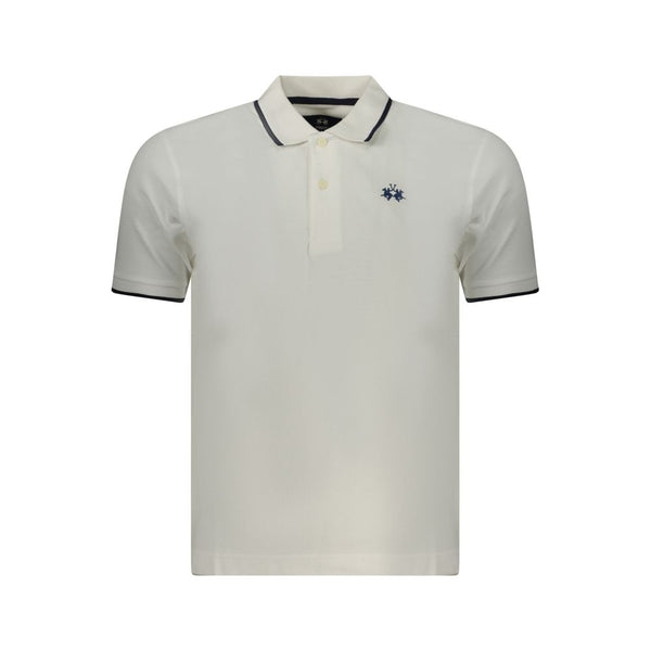 La Martina White Cotton Men's Polo