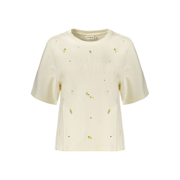 Desigual White Cotton Sweatshirt