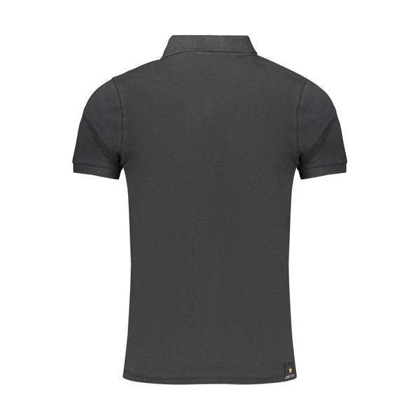 Accademia Militare Black Cotton Polo Shirt