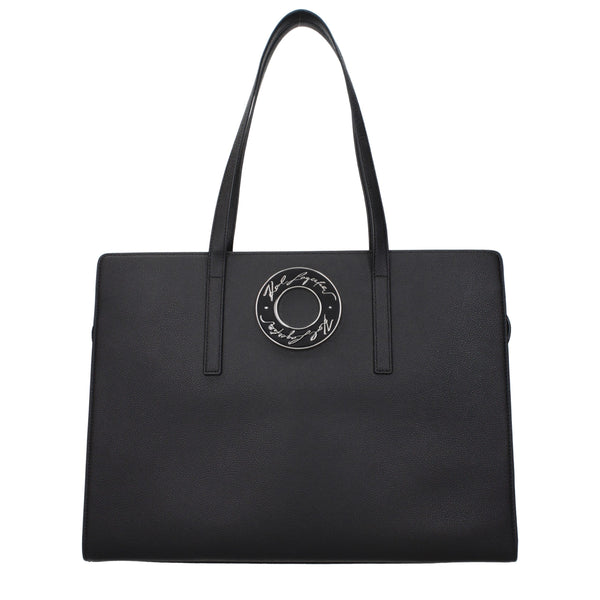 Karl Lagerfeld Black Leather Shoulder Bag