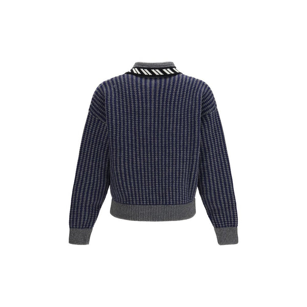 Versace Gray Wool Oves Aries Sweatshirt