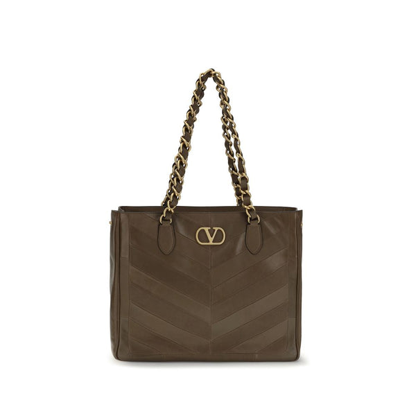 Valentino Garavani Brown Lamb Ovis Aries Shoulder Bag