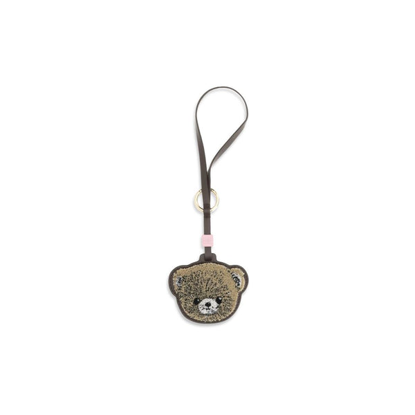 Ganni Beige Recycled Leather Keychain