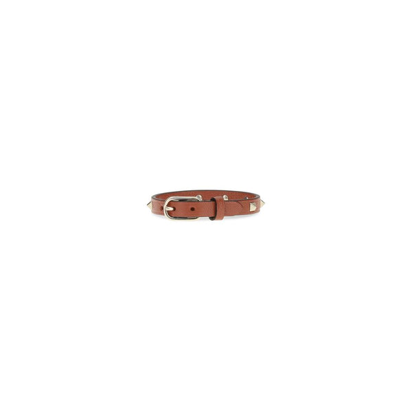 Valentino Garavani Brown Calf Leather Bos Taurus Bracelet