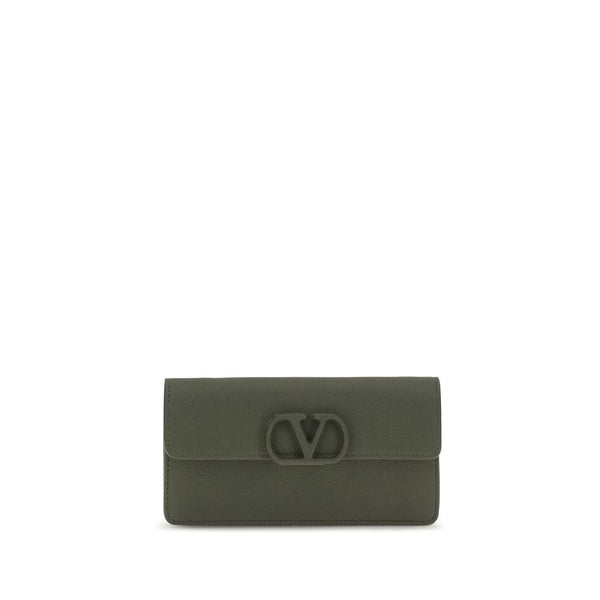 Valentino Garavani Bicolor Calf Leather Bos Taurus Wallet