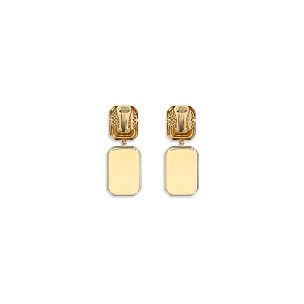 Alessandra Rich Gold Glass Earrings