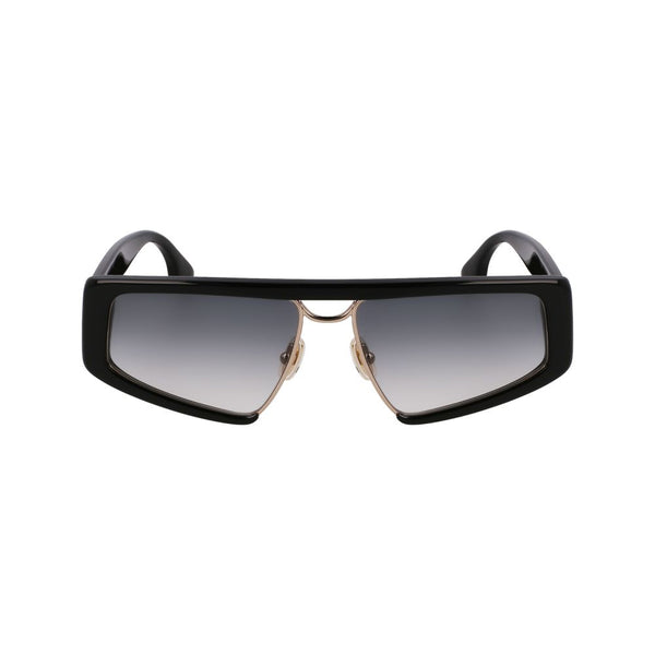 Victoria Beckham Black Metal & Plastic Sunglasses
