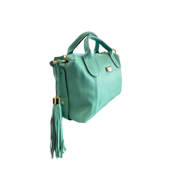 Baldinini Trend Turquoise Cowhide Handbag