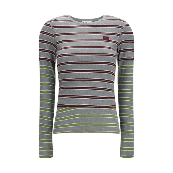 Ganni Gray Cotton Sportswear