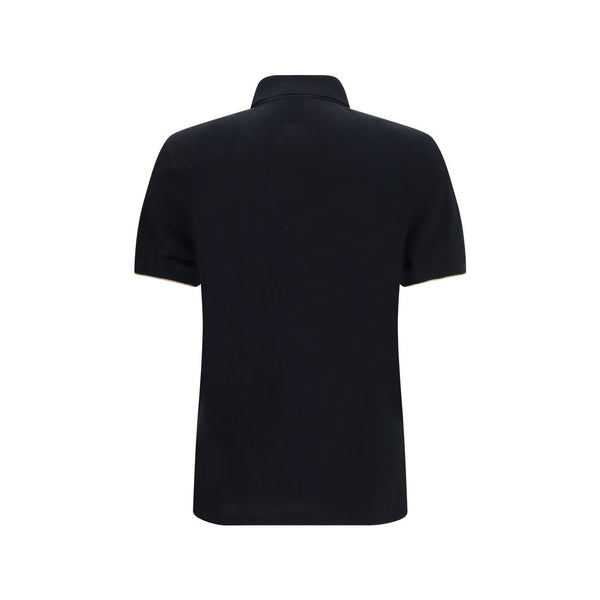 Brunello Cucinelli Black Cotton Polo Shirt