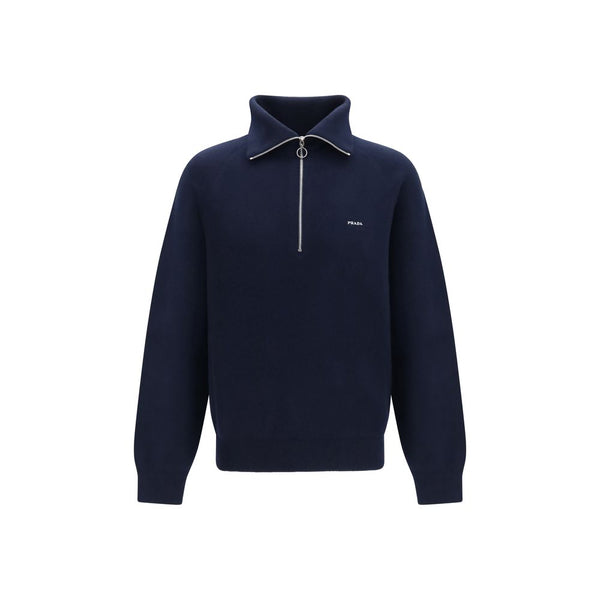 Prada Blue Wool Oves Aries Sweatshirt