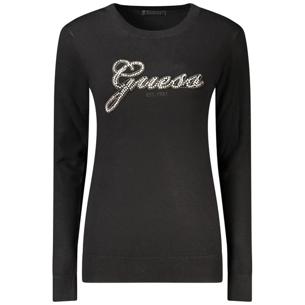 Guess Jeans Black Viscose Womens Sweater