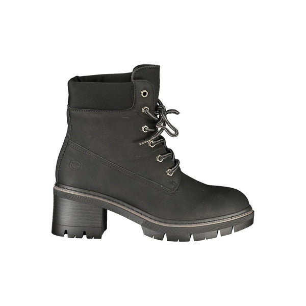 Lumberjack Black Polyester Ankle Boots