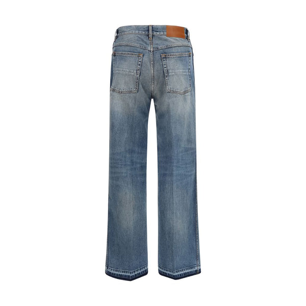 Amiri Blue Cotton Straight-Leg Jeans