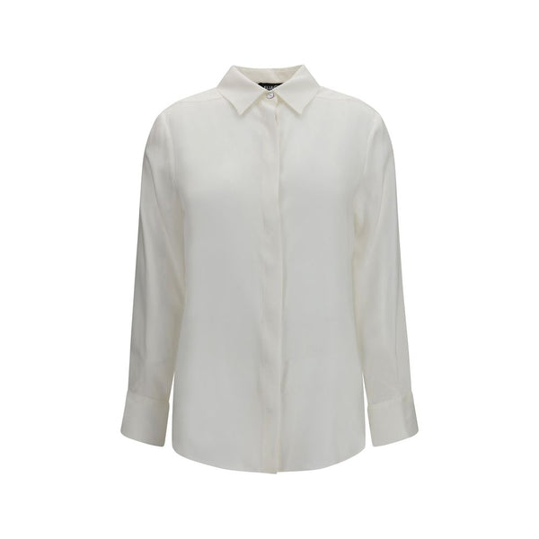 Ella White Silk Dress Shirt