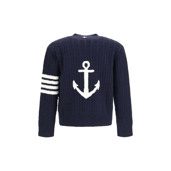 Thom Browne Blue Wool Oves Aries Cardigan