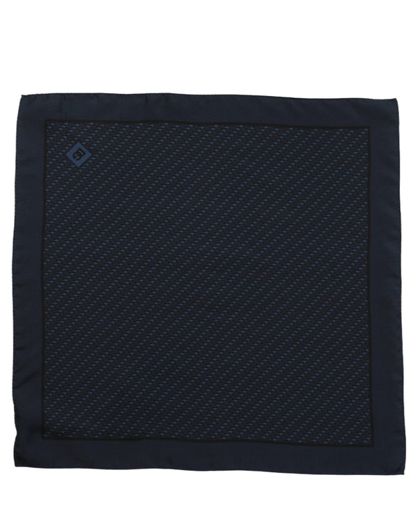 Dolce & Gabbana Dark Blue Silk Pocket Square Foulard Scarf