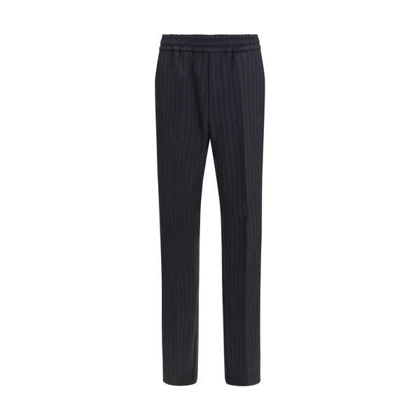 Versace Black Wool Oves Aries Dress Pants