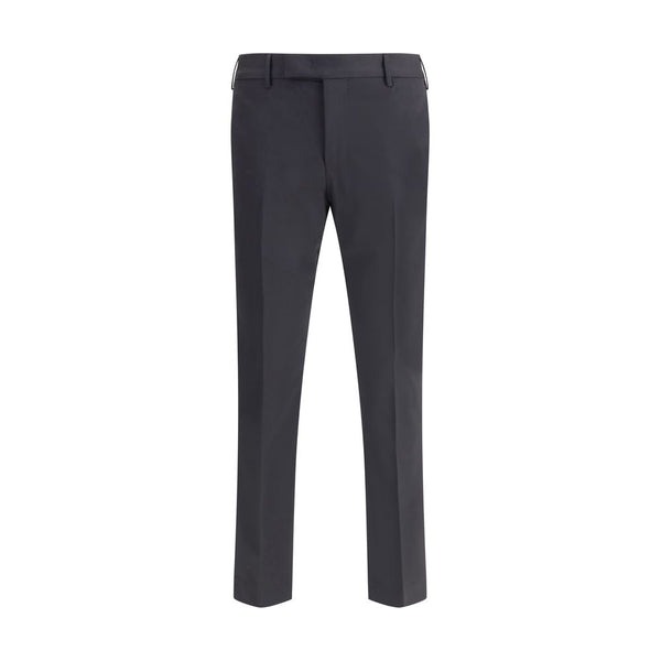 PT Torino Black Wool Oves Aries Casual Pants