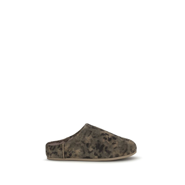 UGG Brown Suede Leather Mules