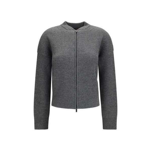 Max Mara Gray Wool Oves Aries Cardigan