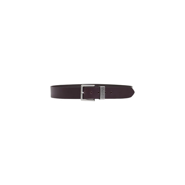 Armani Exchange Brown Leather Regular Belt