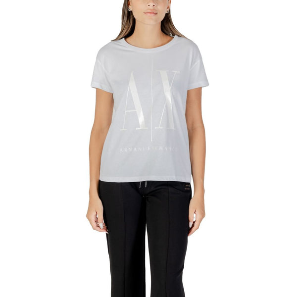 Armani Exchange White Cotton T-Shirt