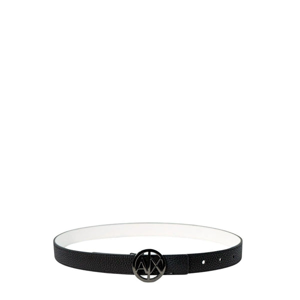 Armani Exchange Black Polyester Thin Belt