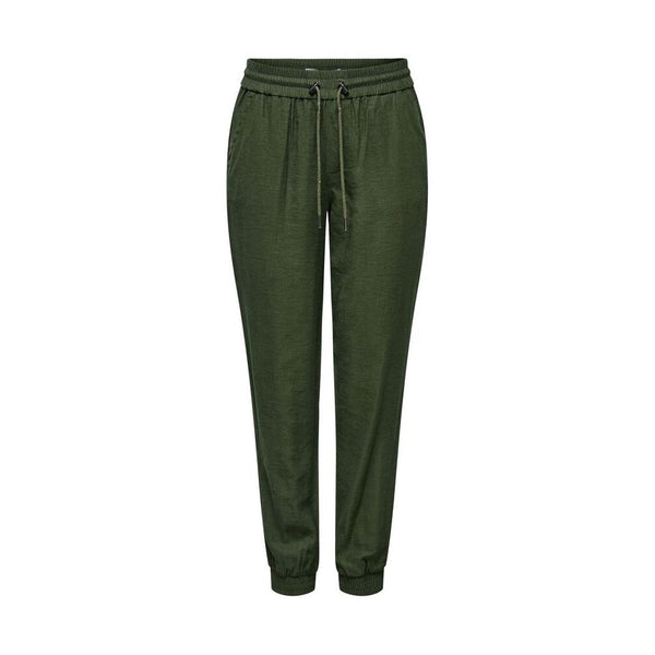 Only Green Viscose Casual Pants