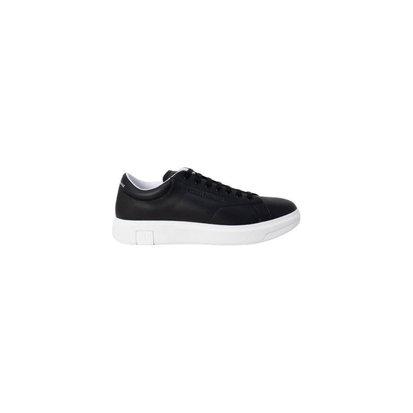 Armani Exchange Black Leather Low Top Sneakers