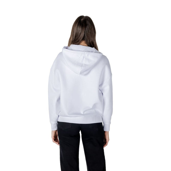 Armani Exchange White Cotton Hoodie
