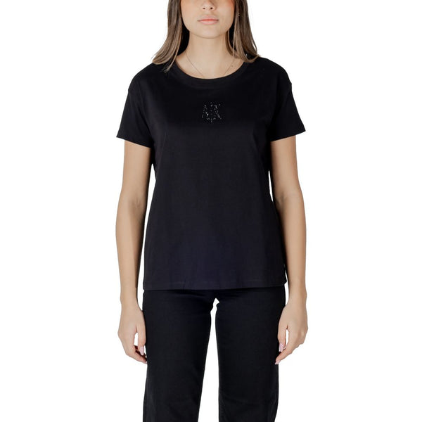 Armani Exchange Black Cotton T-Shirt