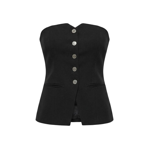 Morgan De Toi Black Cotton Top