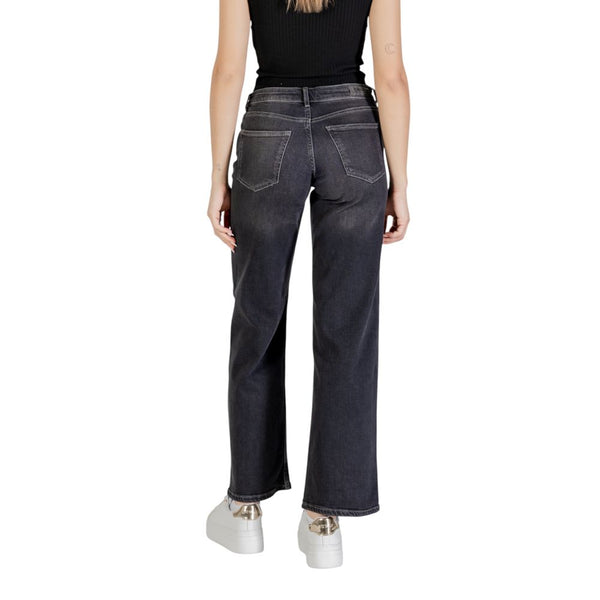 Only Black Cotton Bootcut Jeans