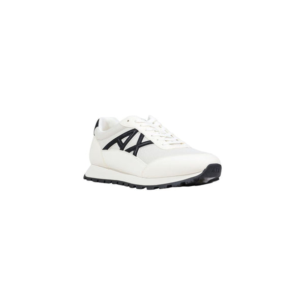 Armani Exchange Black And White Polyester Athletic Sneakers